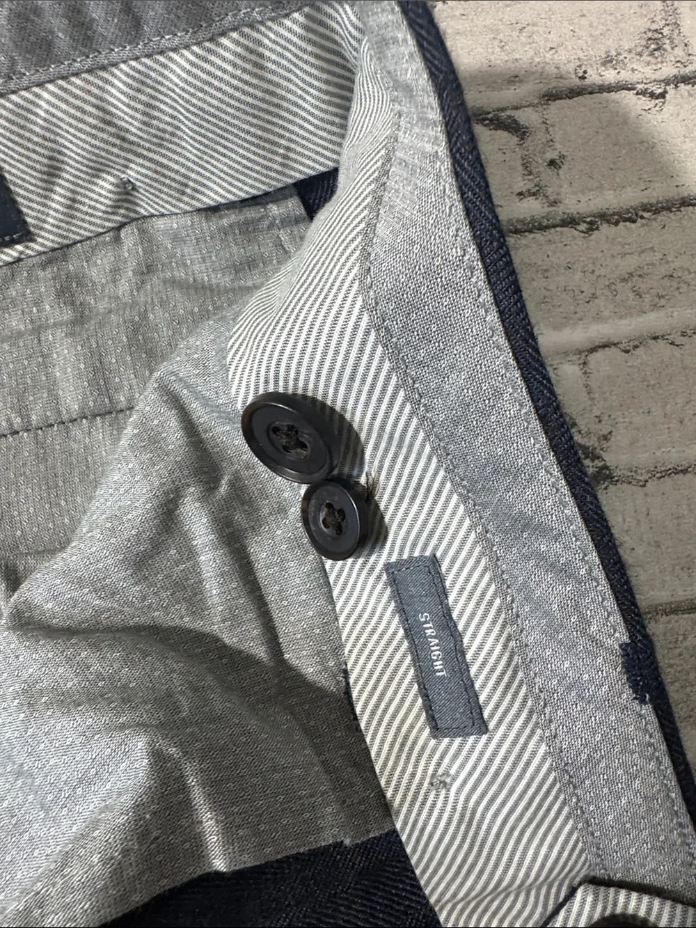 Bonobos mens 36x30 straight fit navy blue 100% linen flat front chino pants EUC